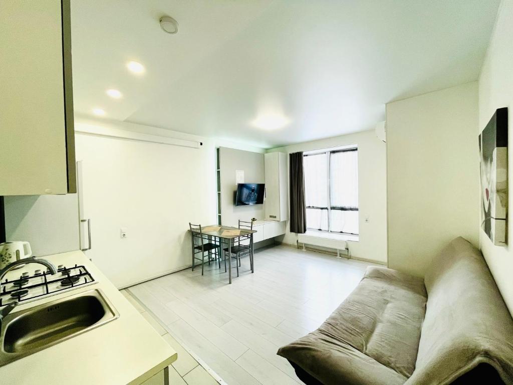 TV a/nebo společenská místnost v ubytování RIVER PARK euro two-roomed flat