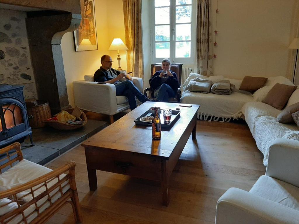 Area soggiorno di Gîte d'étape Le Couvent d'Ossau