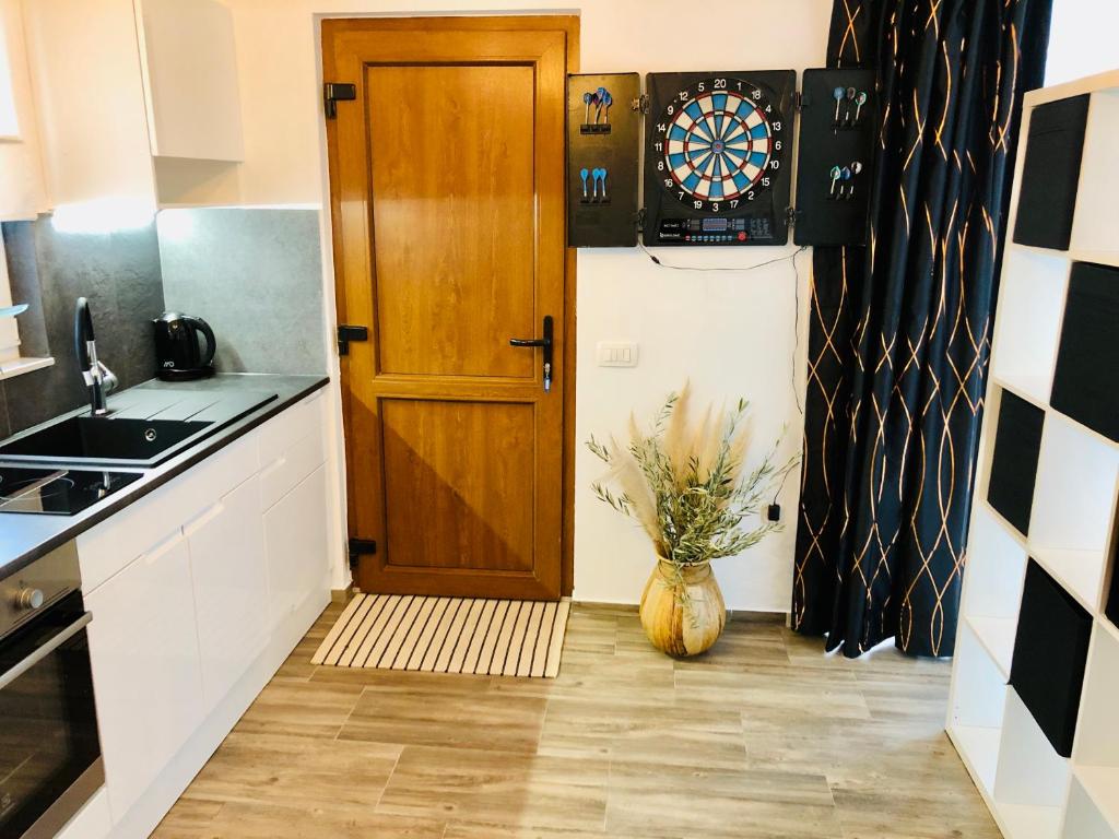Kuchyňa alebo kuchynka v ubytovaní Studio for2 in Opatija
