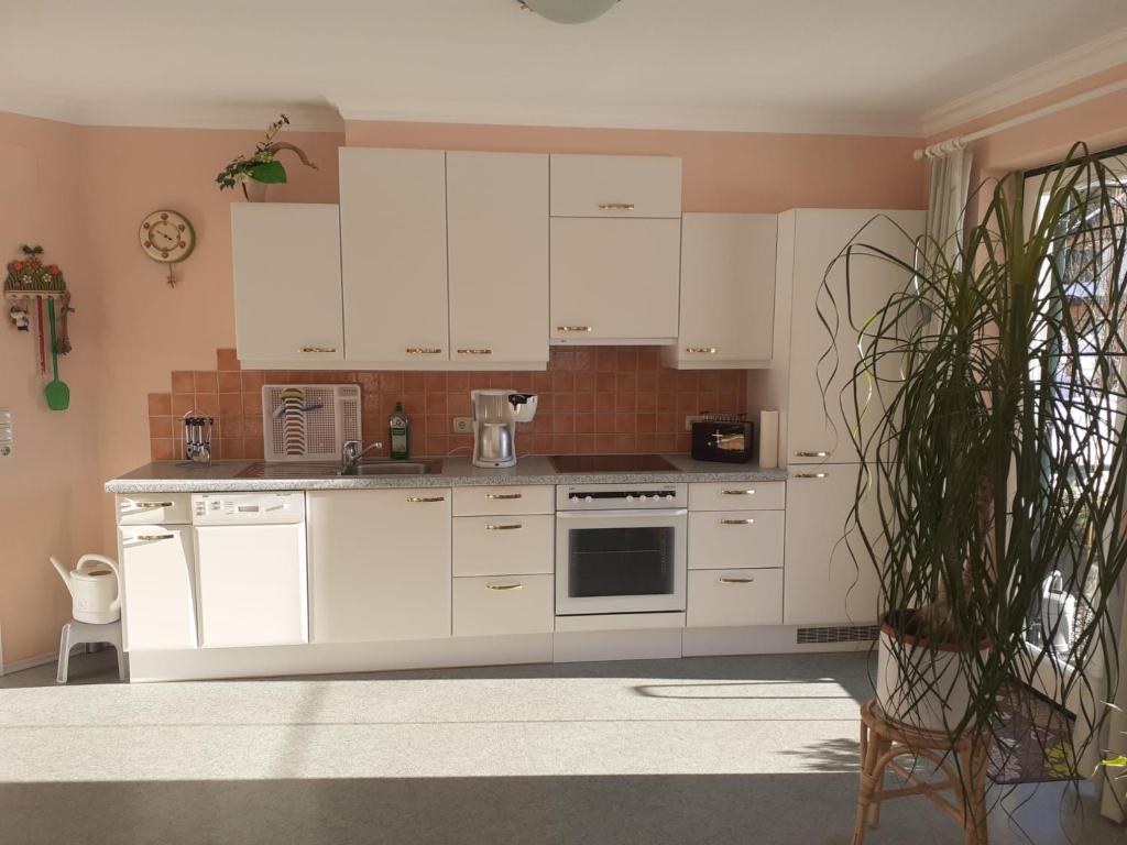 Kuchyň nebo kuchyňský kout v ubytování Haus Bielefeld