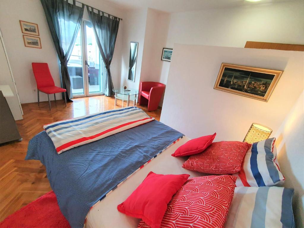 Posteľ alebo postele v izbe v ubytovaní Villa Mira Trogir