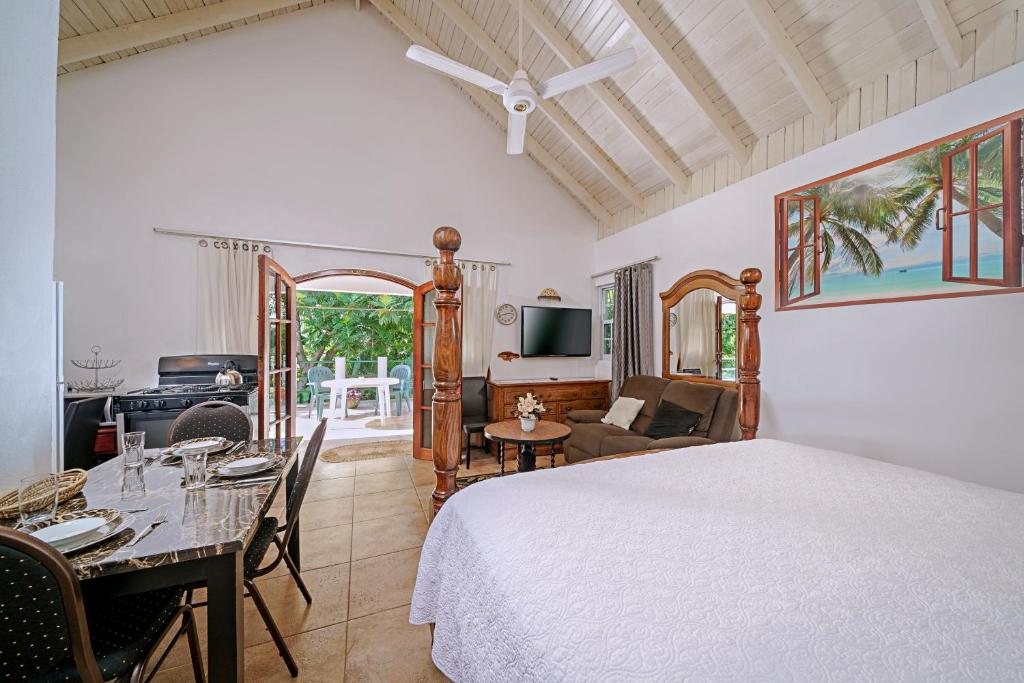 TV a/nebo společenská místnost v ubytování Beach House Condos, Negril