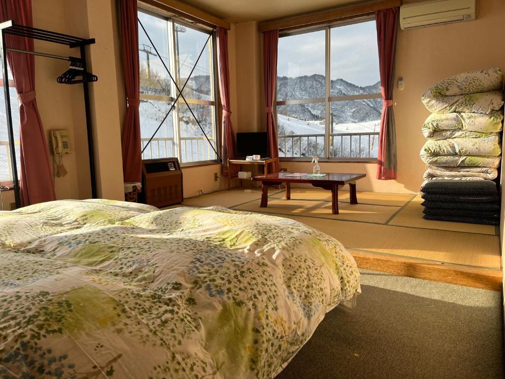 Ishiuchi Ski Centerにあるベッド