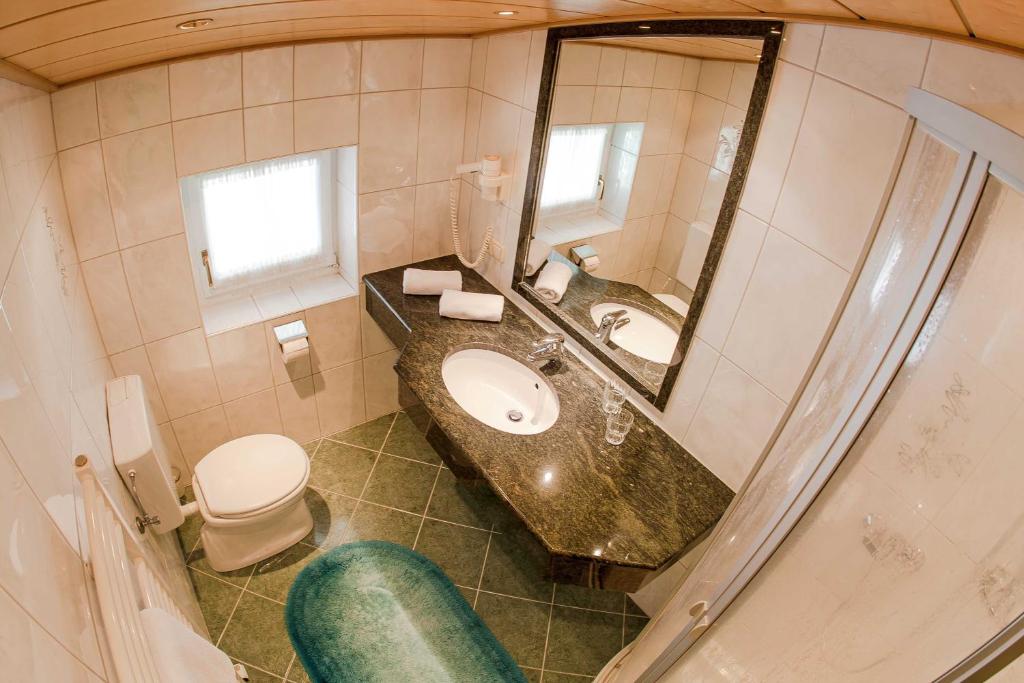 Koupelna v ubytování Apartpension Kappacher