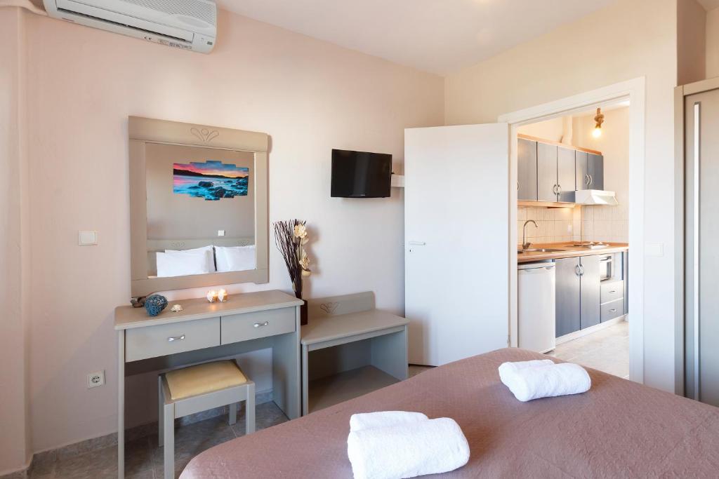 Kuchyň nebo kuchyňský kout v ubytování Sueño beach hotel
