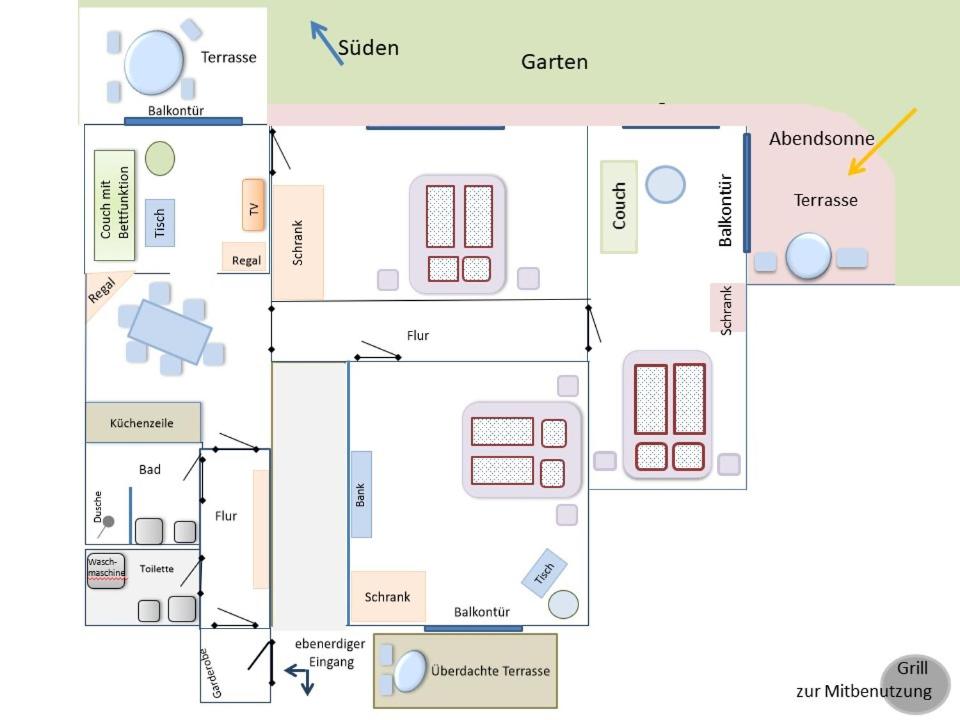 a floor plan of a house at FeWo Ulamec Appartment VI in Velden am Wörthersee