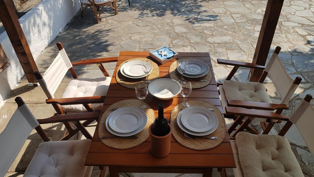 Posezení v ubytování Konstantinos's luxury residence Sani