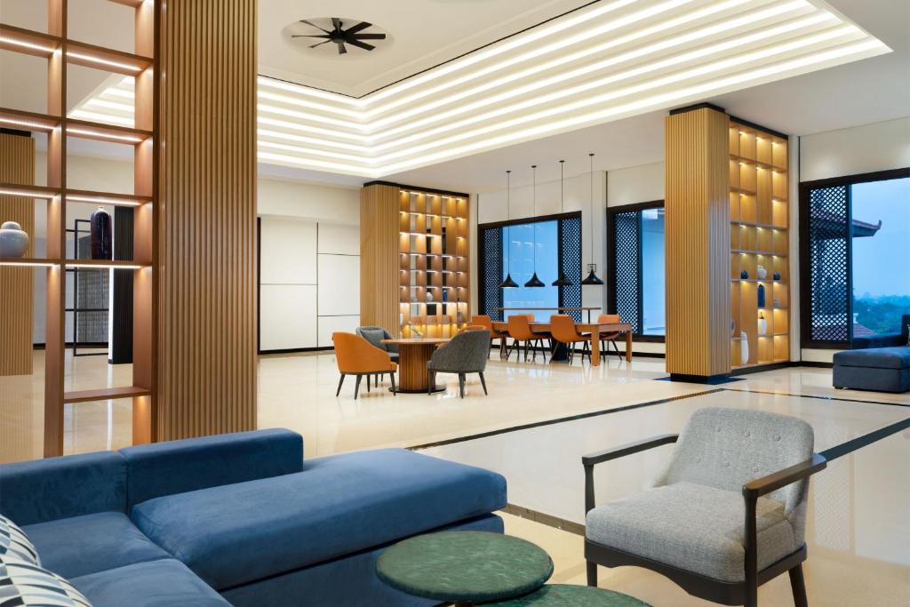 Posezení v ubytování Mustika Yogyakarta Resort and Spa