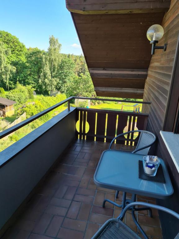 Balkón nebo terasa v ubytování Piratenbucht am Brombachsee
