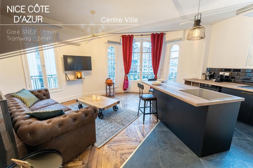 Jacuzzi-Nice quartier des musiciens-Loft - One-Bedroom Apartment