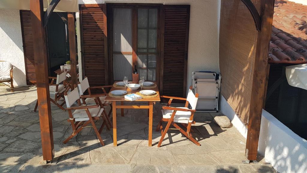 Patio nebo venkovní prostory v ubytování Konstantinos's luxury residence Sani