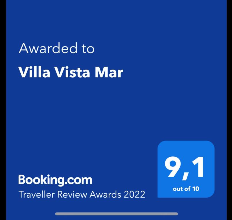 Certifikát, hodnocení, plakát nebo jiný dokument vystavený v ubytování Villa Vista Mar