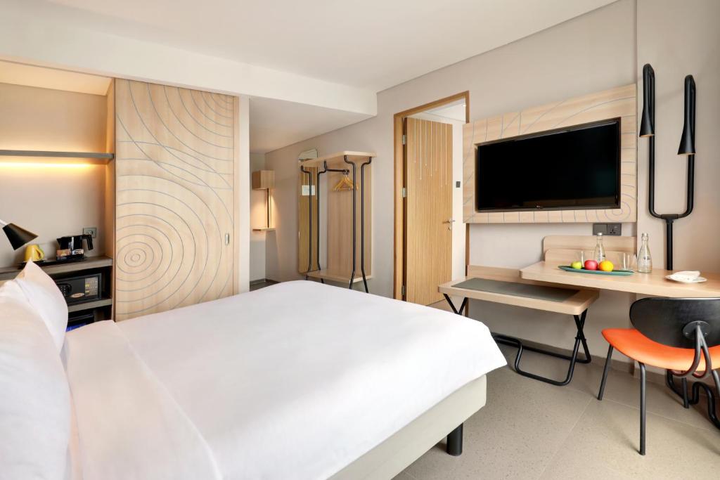 Postelja oz. postelje v sobi nastanitve ibis Styles Bogor Pajajaran