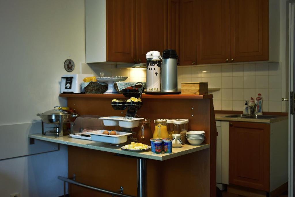 Kuchyň nebo kuchyňský kout v ubytování Vila Josefina
