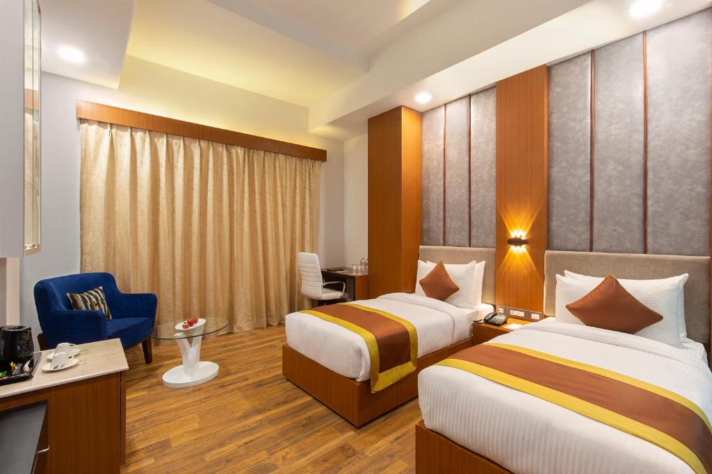 Postel nebo postele na pokoji v ubytování Himal Resort