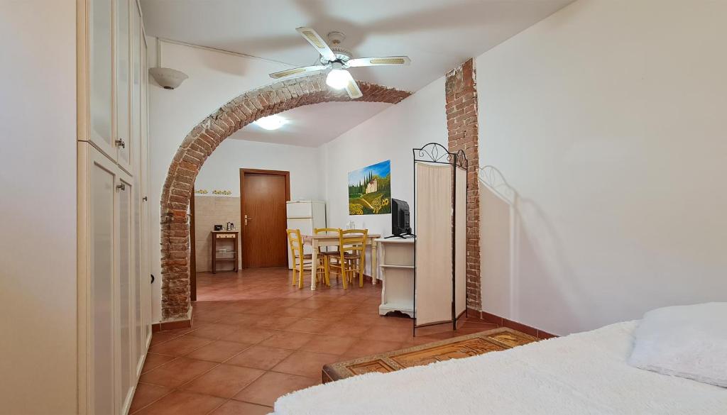 Łóżko lub łóżka w pokoju w obiekcie Agriturismo Barbadoro