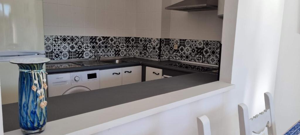 Kuchyňa alebo kuchynka v ubytovaní Sa Shei Apartment Tossa de Mar