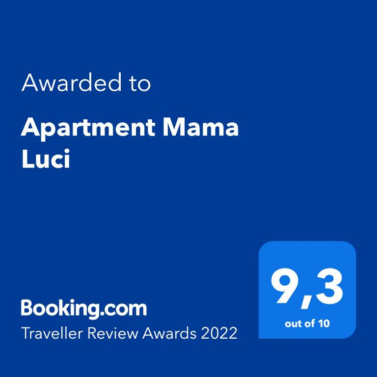 Certifikát, ocenenie alebo iný dokument vystavený v ubytovaní Apartment Mama Luci