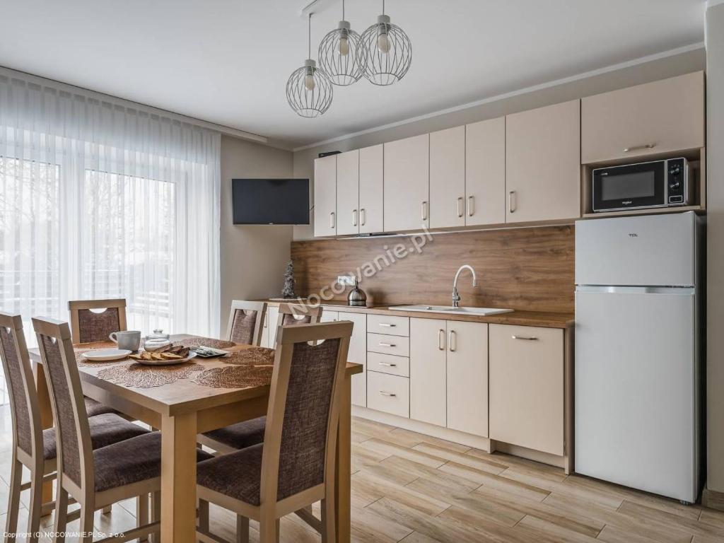 Kuchyňa alebo kuchynka v ubytovaní Apartamenty Nad Rzeką