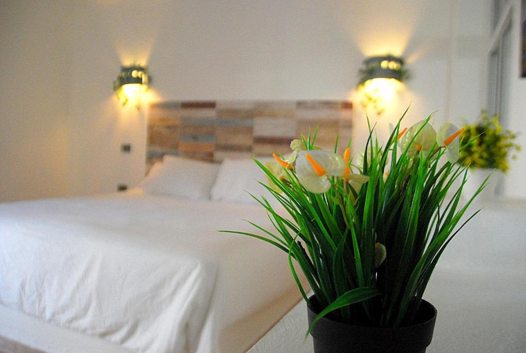 Postel nebo postele na pokoji v ubytování Nuovo Hotel Playa Catalina