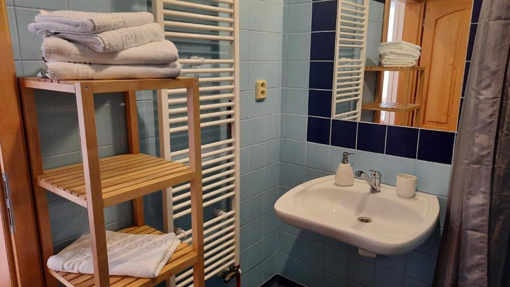 Koupelna v ubytování Hotel Střelnice