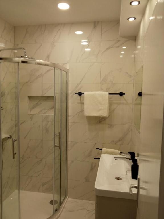 Koupelna v ubytování Apartman Katica