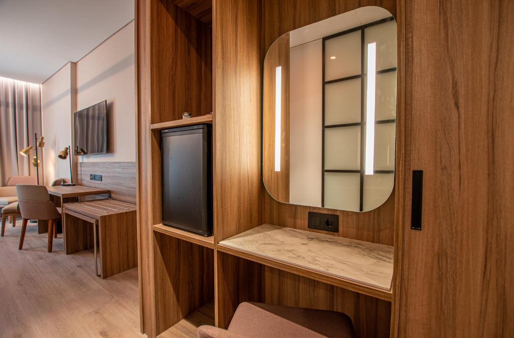 Kuchyň nebo kuchyňský kout v ubytování Hotel Giralda Center