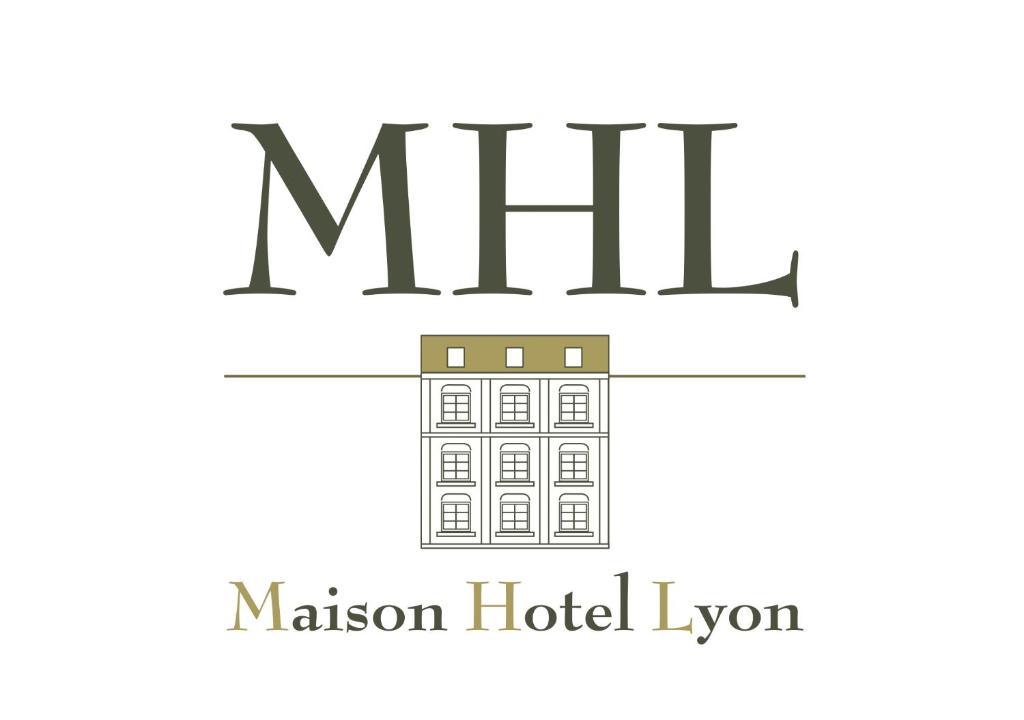 a logo for a hotel in the middle of a building at MHL - Maison Hotel Lyon in Lyon