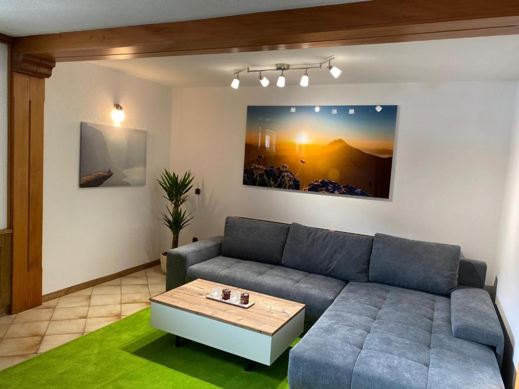 Posezení v ubytování Ferienwohnung Scheiblechner