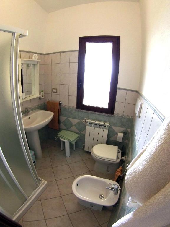 Koupelna v ubytování B&B Su Tintillu