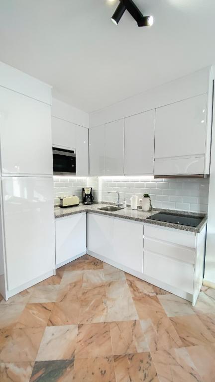 Kuchyň nebo kuchyňský kout v ubytování Apartamento Romana Playa