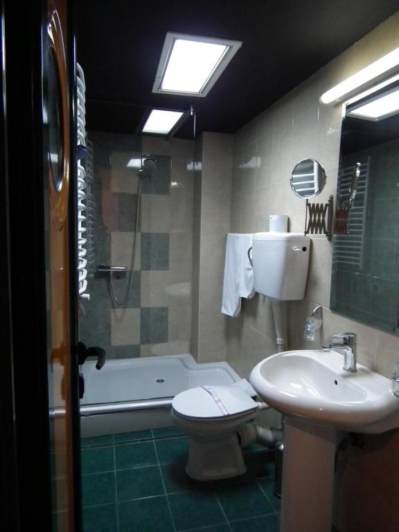 Koupelna v ubytování Hotel Kerber