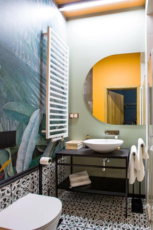 Kúpeľňa v ubytovaní Hotel i Restauracja na Skarpie