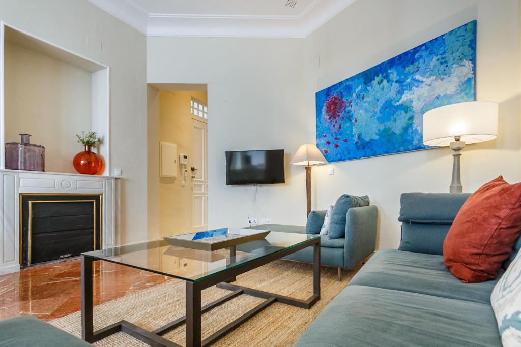 TV a/nebo společenská místnost v ubytování Casa Palacio Madre de Dios I y II