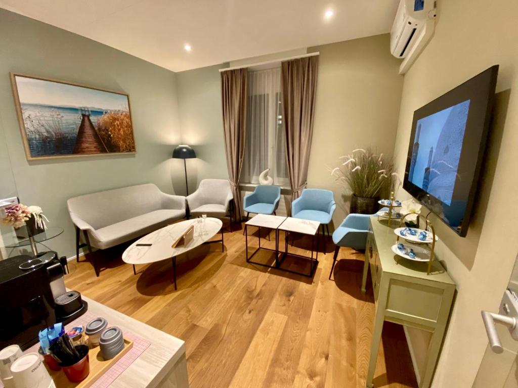TV a/nebo společenská místnost v ubytování Residence Mutschellen