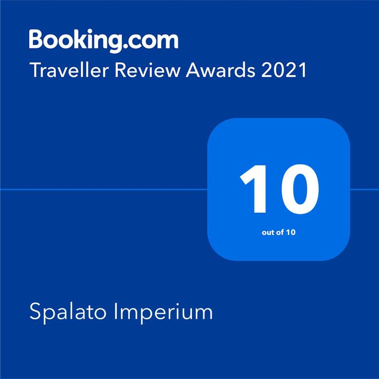 Certifikát, ocenenie alebo iný dokument vystavený v ubytovaní Spalato Imperium