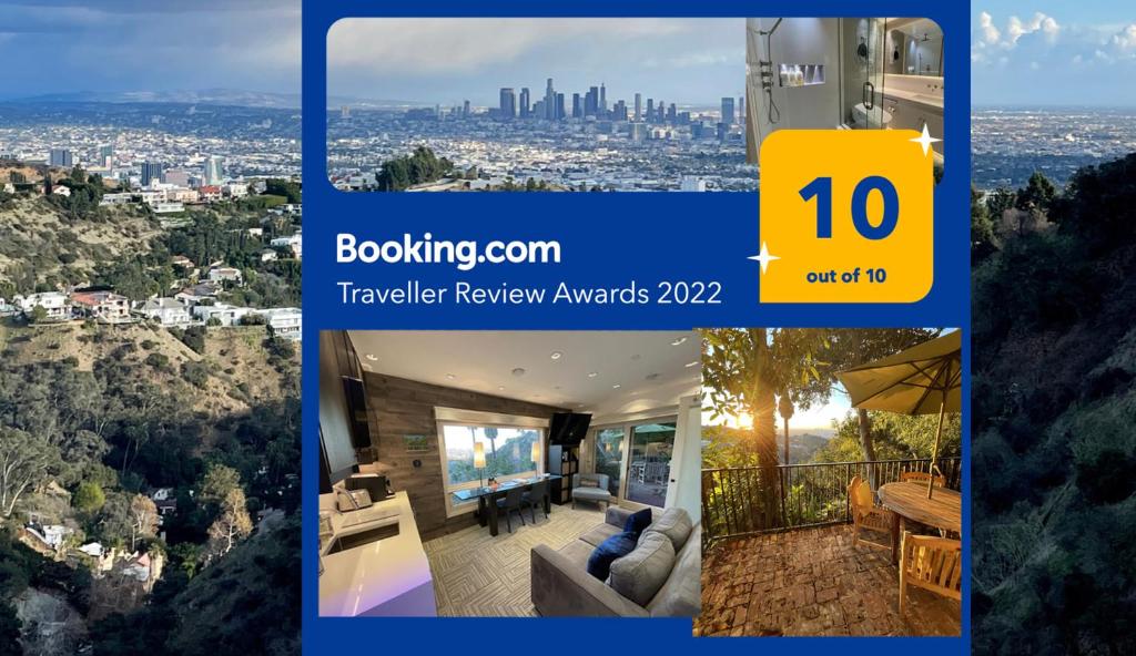 a collage of photos of a house with a city at HOLLYWOOD HILLS JETLINER VIEWS at STUDIO 1080 HOLLYWOOD in Los Angeles