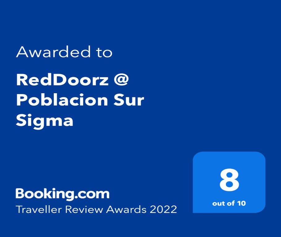 Un certificat, premiu, logo sau alt document afișat la RedDoorz @ Poblacion Sur Sigma