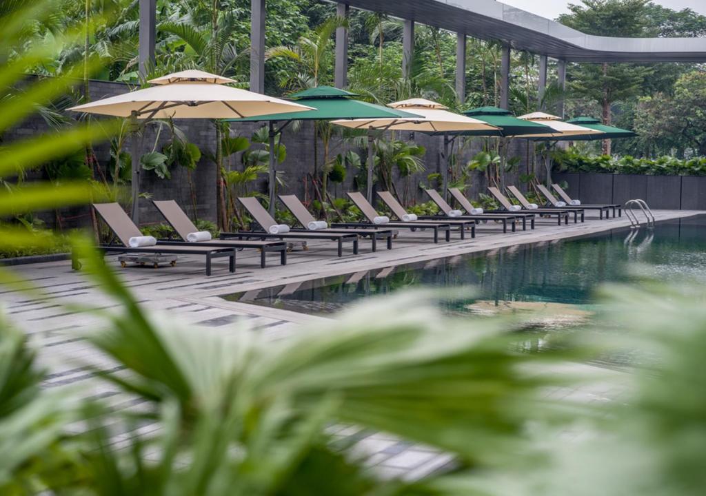 Zahrada ubytování Fraser Residence Hanoi