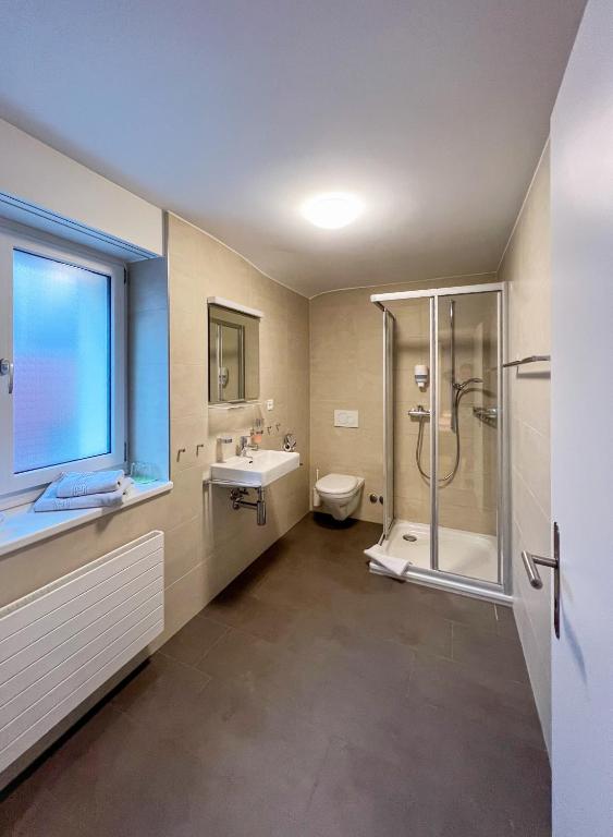 Koupelna v ubytování Hotel Hecht