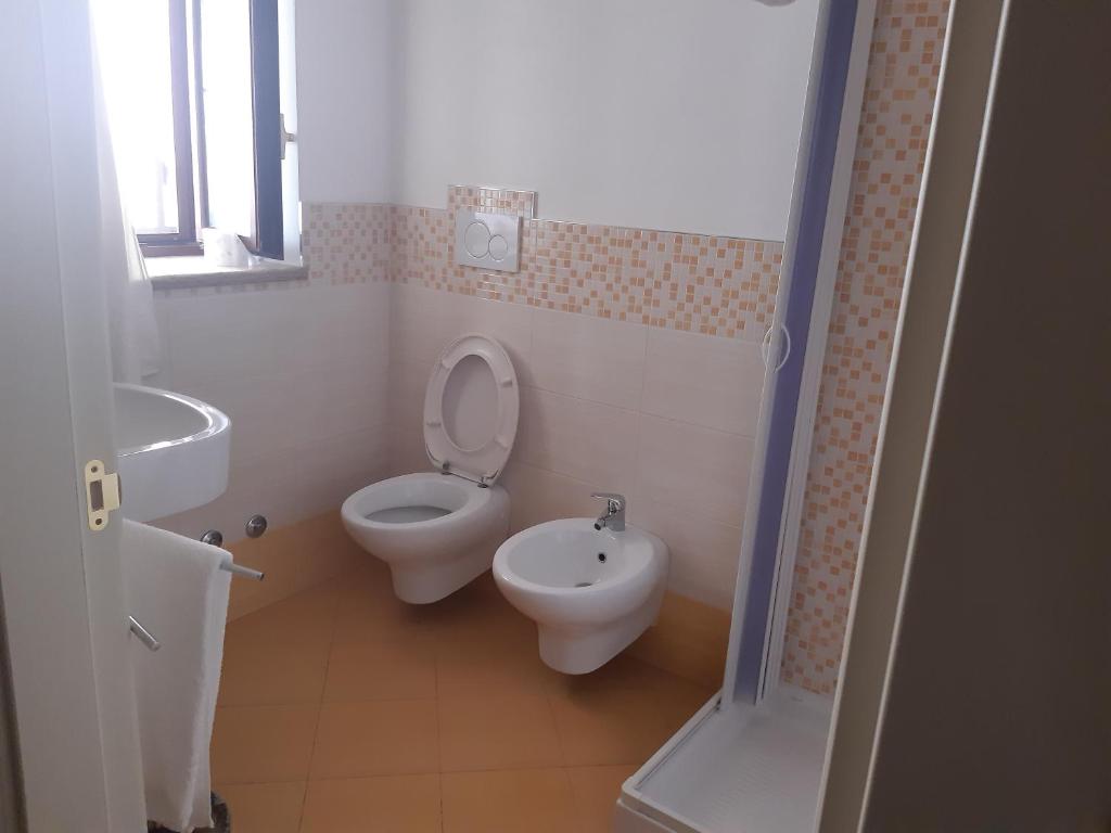 Koupelna v ubytování B&B Il Mulino del Monastero