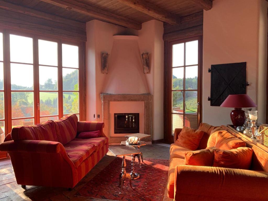 Posezení v ubytování Holiday home in Fehring terrace