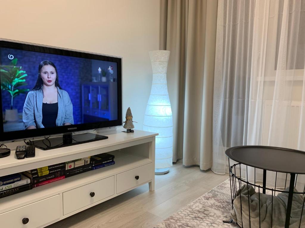 TV a/nebo společenská místnost v ubytování Apartmán Zuzka