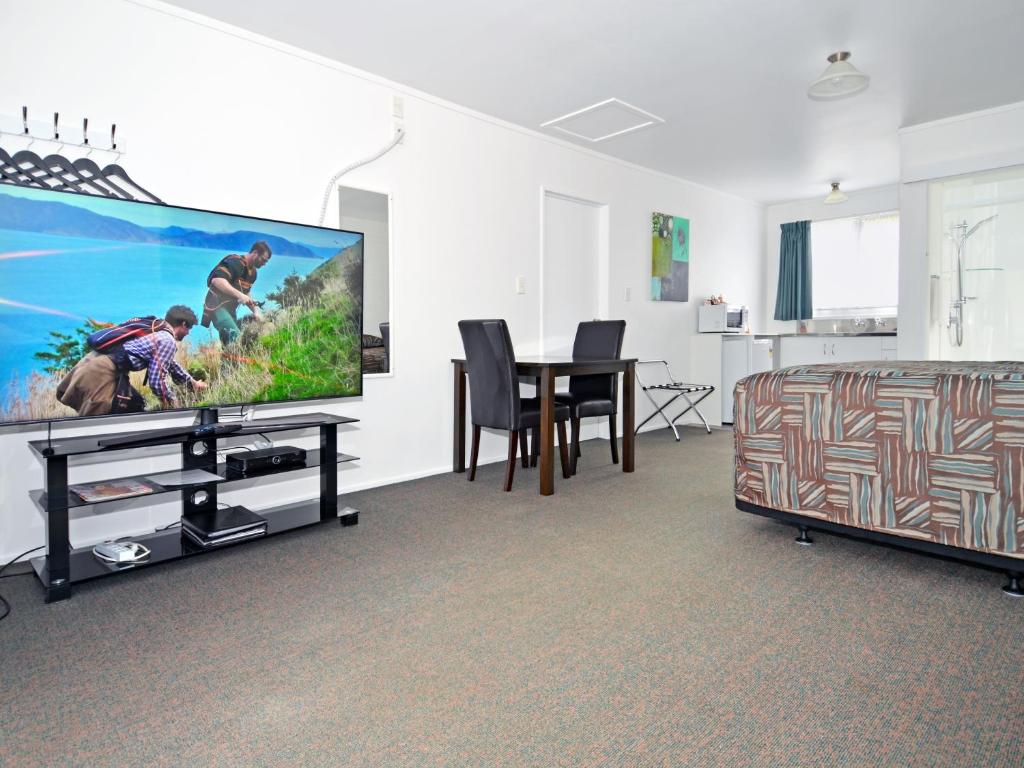 TV a/nebo společenská místnost v ubytování Celtic Motel