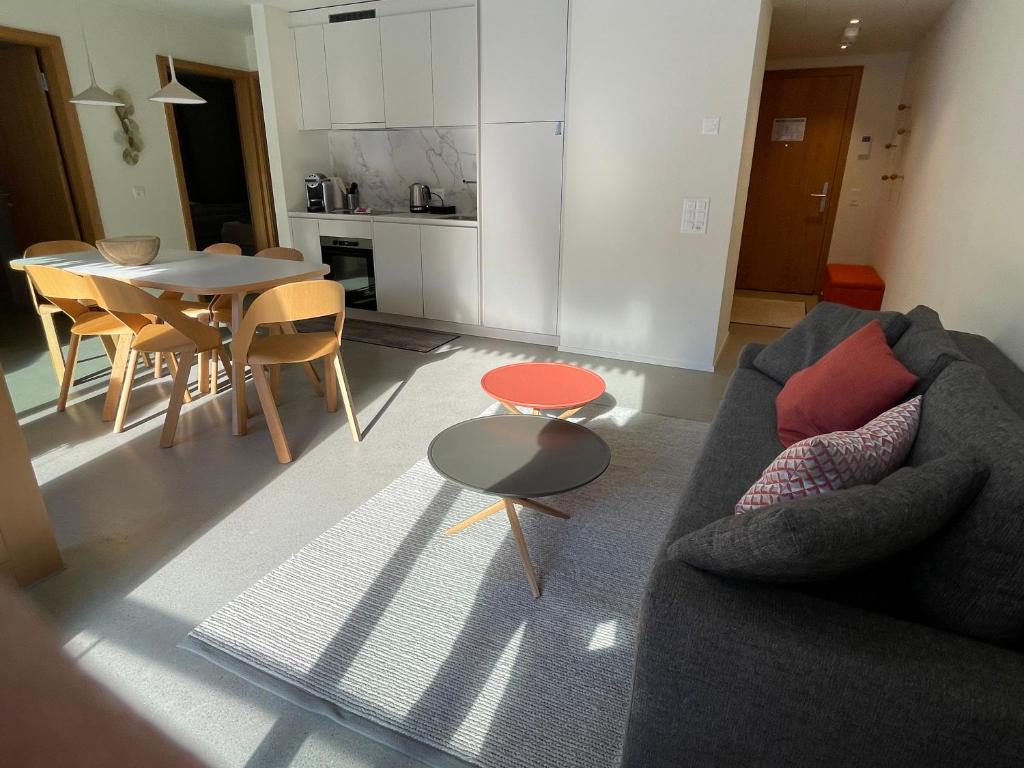 Kuchyň nebo kuchyňský kout v ubytování Selva Mountain Apartment
