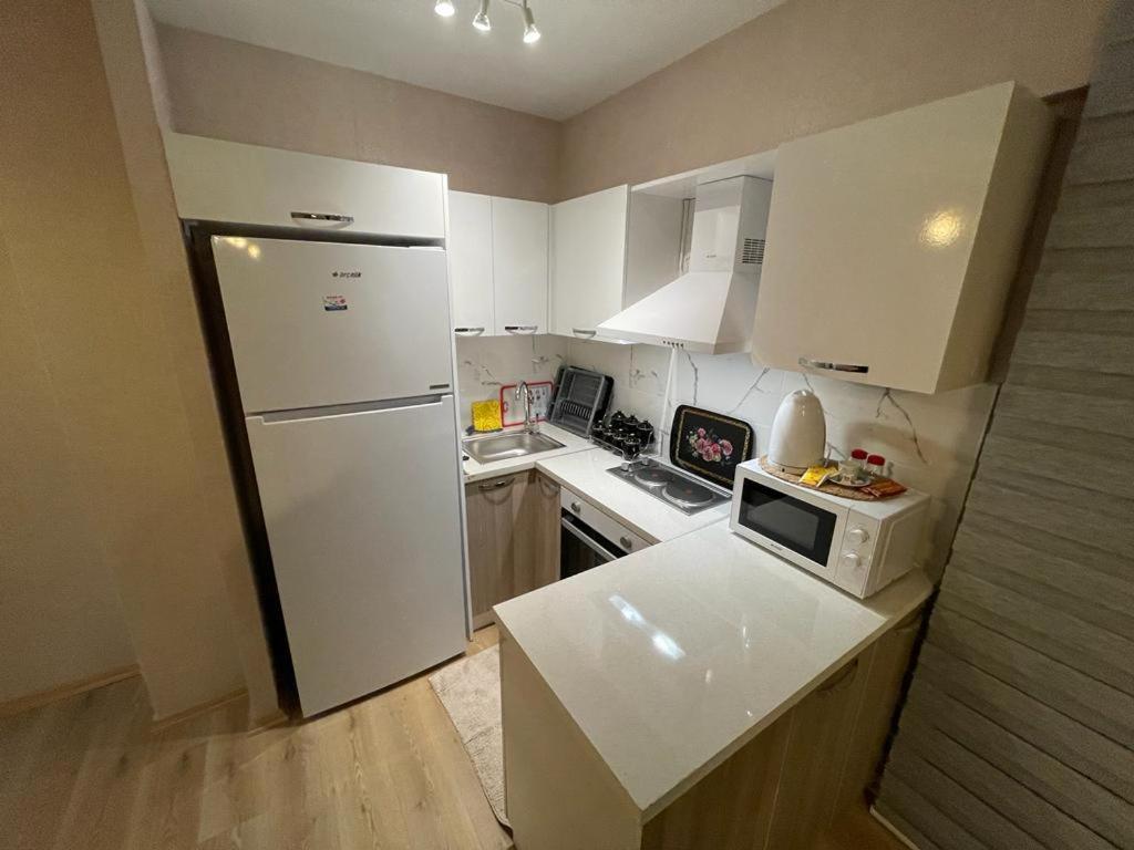 Kuchyň nebo kuchyňský kout v ubytování 1-bedroom, nearby services, park, free wifi, free parking - SS8