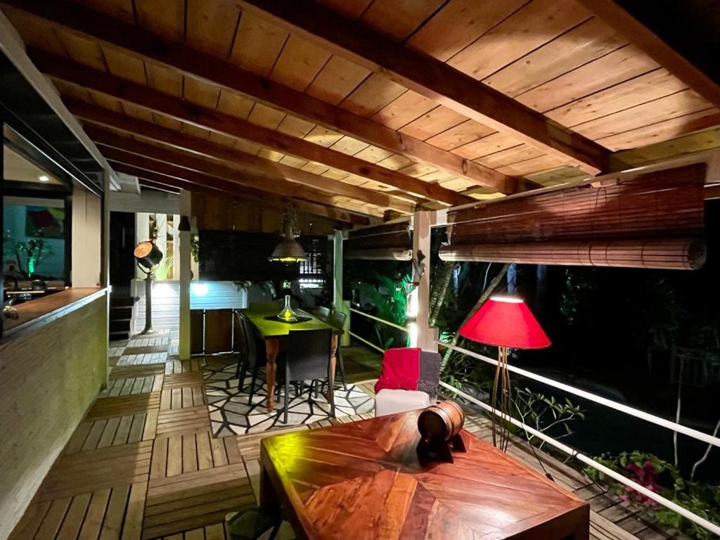 Posezení v ubytování Habitation gens bois