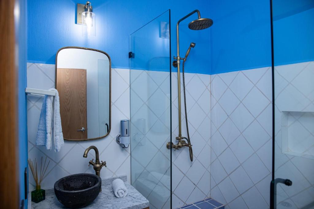 Koupelna v ubytování Hotel Casa Jima Agave