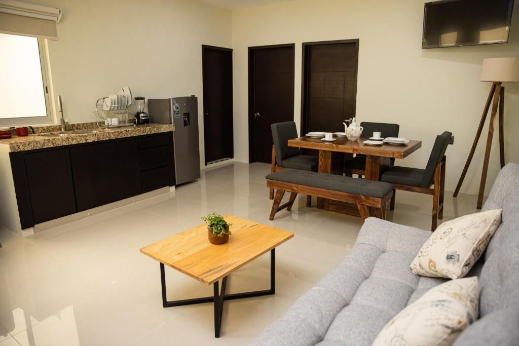 Kuchyň nebo kuchyňský kout v ubytování Hotel Casa Jima Agave
