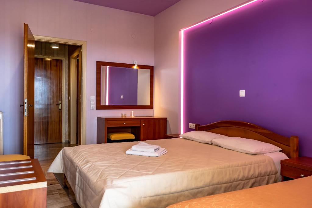 Postel nebo postele na pokoji v ubytování Telis Hotel